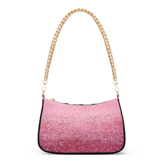 One Shoulder Chain Handbag 7.1x11x2.8in Women's Hobo Handbags Tote Handbags Shoulder Handbags Card Bag Cash Bag Key Bag Pink Beads