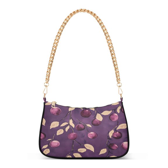 One Shoulder Chain Handbag 7.1x11x2.8in Women's Hobo Handbags Tote Handbags Shoulder Handbags Card Bag Cash Bag Key Bag Purple Plum