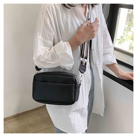 One Shoulder Crossbody Bag Leather Large Capacity Multi Compartment Women Bag