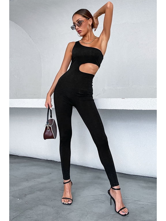 One-Shoulder Cutout Jumpsuit