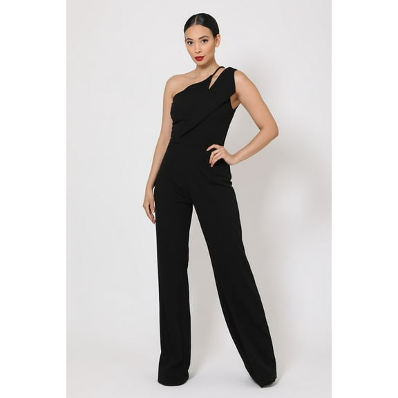 One Shoulder Jumpsuit W/ Small Opening L