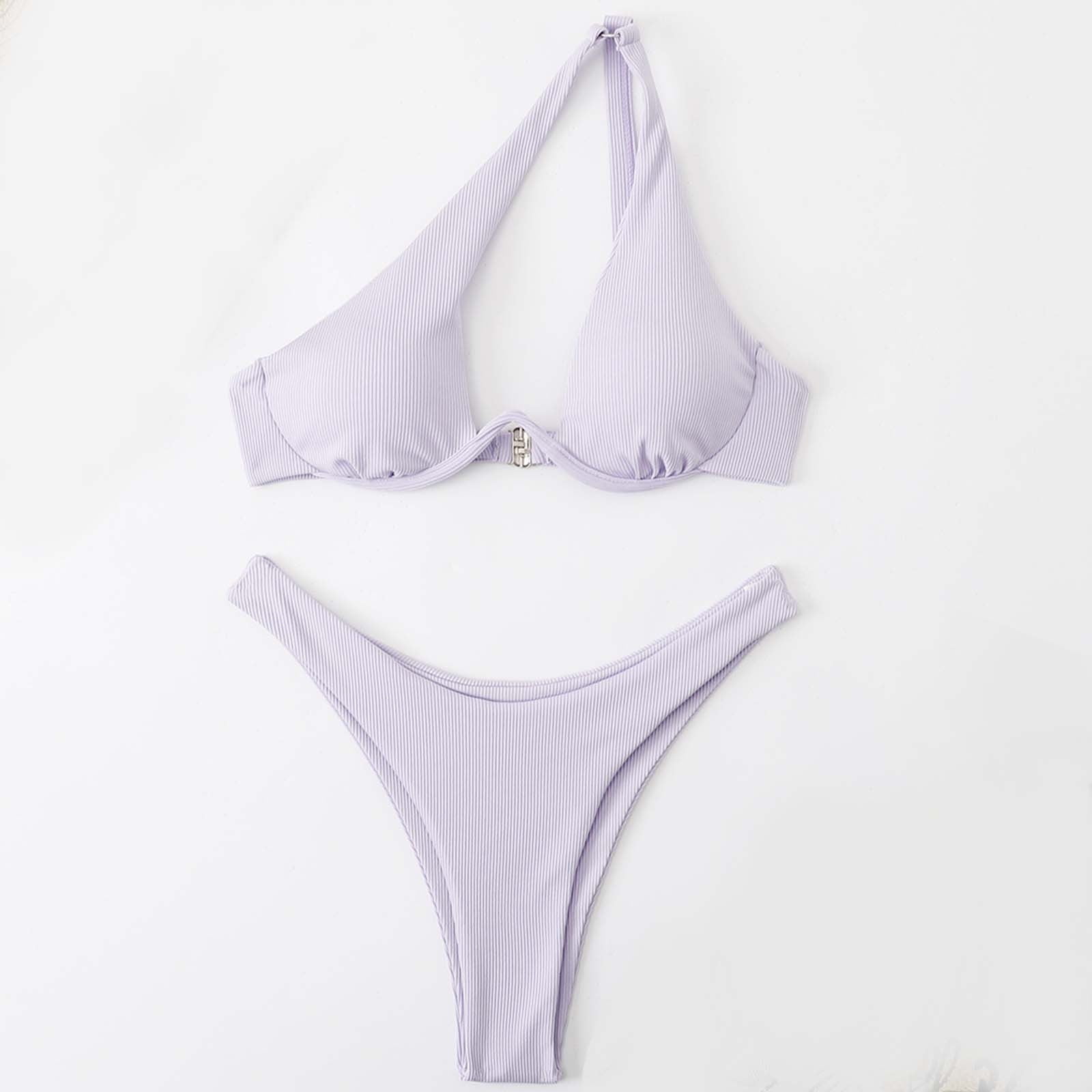 One Shoulder Micro Bikinis For Women 2 Piece Cutout Slimming V Neck one-shoulder-micro-bikinis-for-women-2-piece-cutout-slimming-v-neck