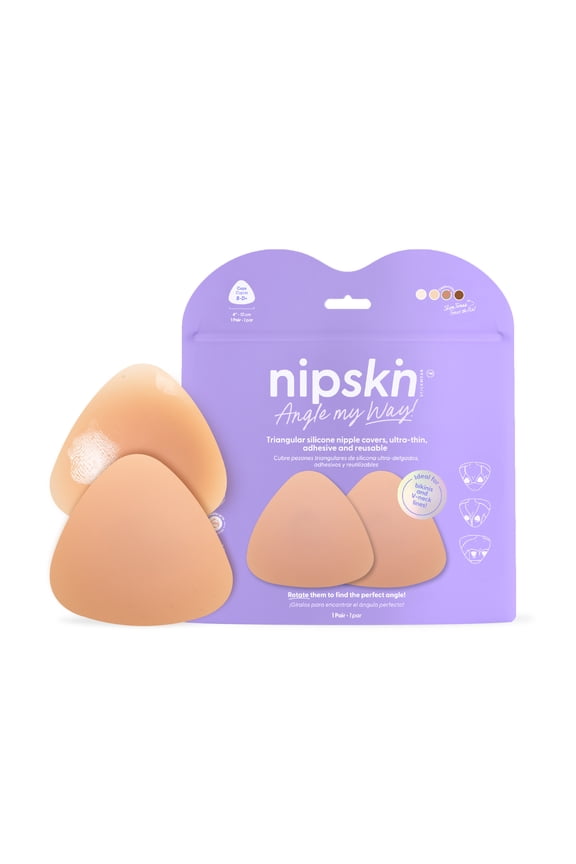 Triangular Waterproof Silicone Nipple Covers for Women, Reusable Adhesive Pasties for Bikinis and Deep V Necklines