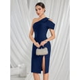 thumbnail image 1 of One Shoulder Split Tight Bandage Dress Party Dresses, 1 of 10