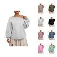 thumbnail image 1 of One Shoulder Sweatshirts for Women 2025 Long Sleeve Lightweight Plain Sweatshirt Pullover Tops Fall Outfits, 1 of 6