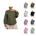 thumbnail image 1 of One Shoulder Sweatshirts for Women 2025 Long Sleeve Lightweight Plain Sweatshirt Pullover Tops Fall Outfits, 1 of 6