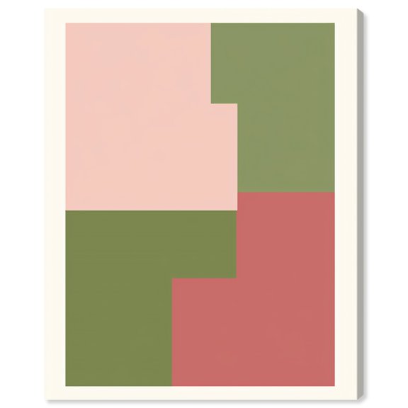 One Side Nursery Map Canvas Pastel Boho Abstracts by Art Remedy, Gallery Wrapped, 30" x 36"