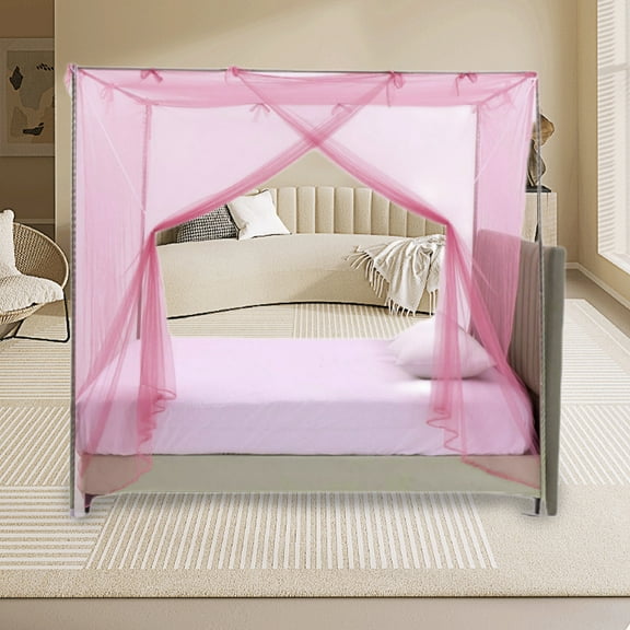 One-Side Opening Mosquito Net Tent for Bed, Light-Blocking Breathable Canopy Net – Easy Install Privacy Curtains for Twin Bunk Bed, Dormitory and Home Sleep Protection