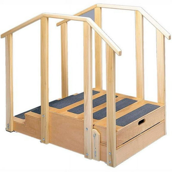 One-Sided Compact Training Stairs with Platform - 55 x 30 x 40 in.