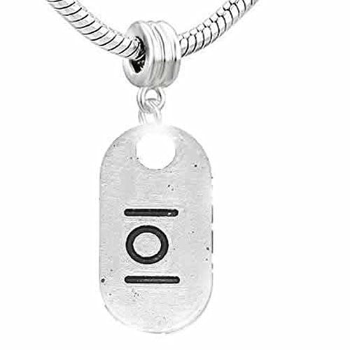 One Sided Lol laugh Out Loud European Bead Compatible for Most European Snake Chain Bracelet