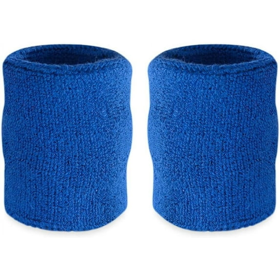 One Size Of 2Pcs Arm Sweatbands, Absorbent and Breathable Thick Cotton Bands for Working Out, Gymnastics, Basketball, Tennis, and Football, Multiuse 4-inch Wristbands for Costumes and Cosplay