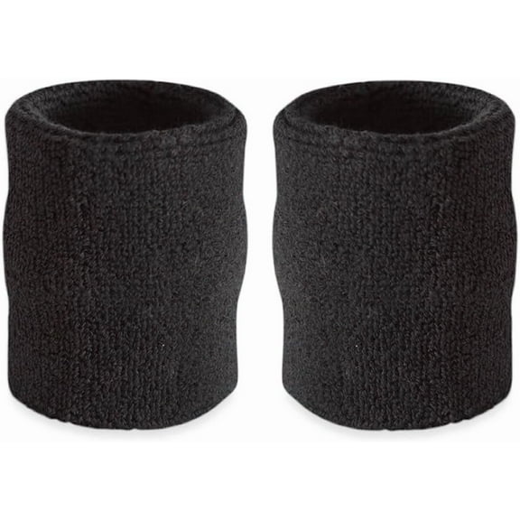 One Size Of 2Pcs Arm Sweatbands, Absorbent and Breathable Thick Cotton Bands for Working Out, Gymnastics, Basketball, Tennis, and Football, Multiuse 4-inch Wristbands for Costumes and Cosplay