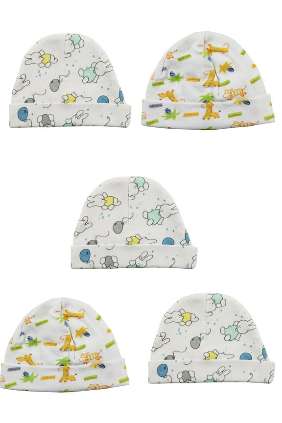One Size Beanie Baby Caps (pack Of 5) Ls_0425 Color:prints