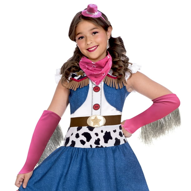 One Size, Child halloween Pink Cowgirl Costume Set for Girls, Female ...