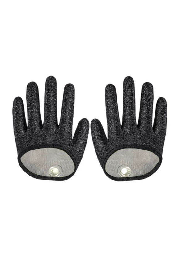 One Size Fits All Fishing Gloves - Anti-Stab, Puncture-Resistant, Anti-Slip Latex Dipped Gloves for Outdoor Hand Protection