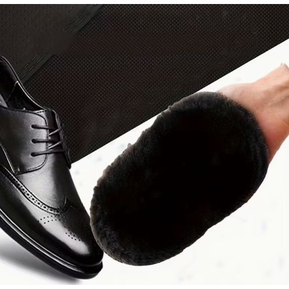 One-Size-Fits-All Multi-Functional Polished Plush Shoe Covers - Portable Care Brush for Household Cleaning