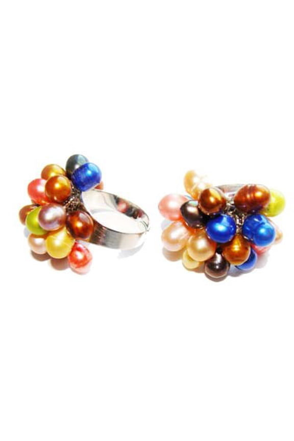 One Size Fits All Priced For One Ring Multi-Color Pearl Ring ForJewelry Making