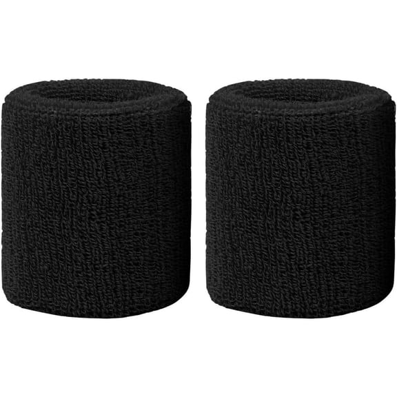 One Size Of 2Pcs Sweatbands Sports Wristbands for Kids and Women - 3 inch Elastic Athletic Wrist Bands for Tennis, Basketball, Running, Working Out
