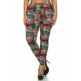 thumbnail image 1 of One Size (plus) Abstract geometric printed knit legging, 1 of 3
