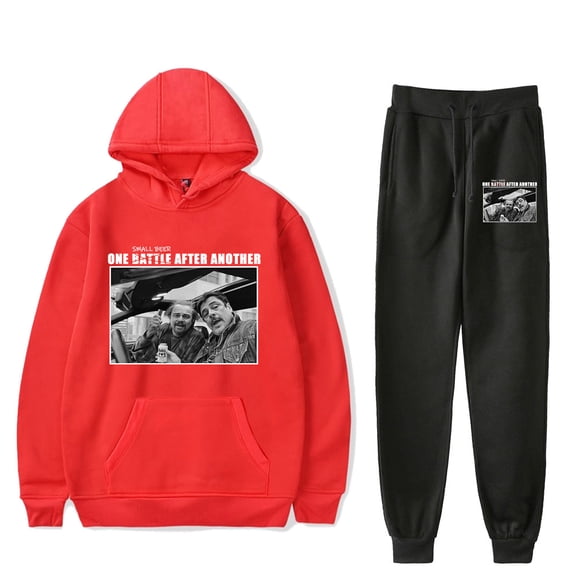 One Small Beer After Another Funny Meme Print Hoodie Jogger Set - Unisex 2-Piece Casual Pullover Sweatshirt Pants for film One Battle After Another Fans