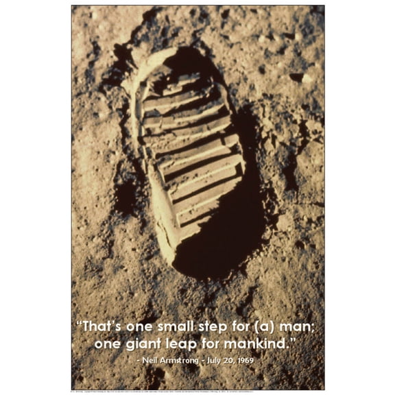 One Small Step Educational Poster 24.5x36.5 - Laminated