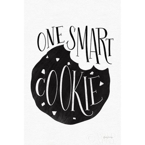 One Smart Cookie BW Poster Print by Becky Thorns (15 x 24) # 61417