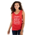 thumbnail image 1 of One Smile At A Time Optimistic Tank Top Tee Shirt Women Brisco Brands S, 1 of 6