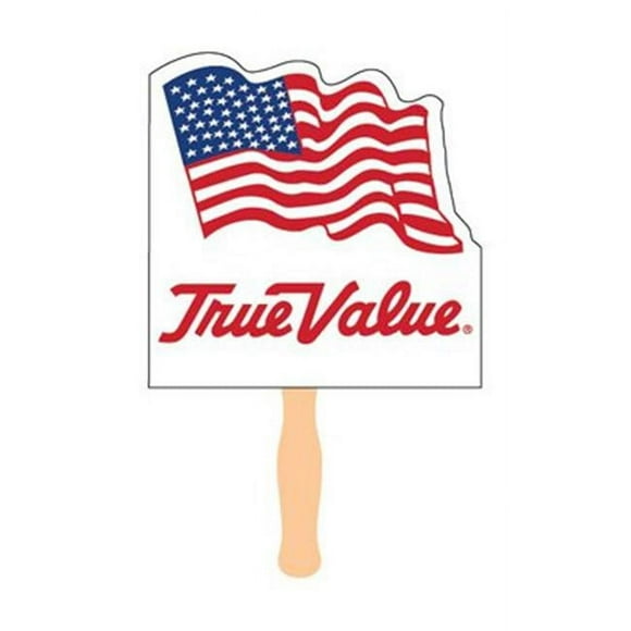 One Source Industries  8 in. True Value American Hand Flag, Pack of 10