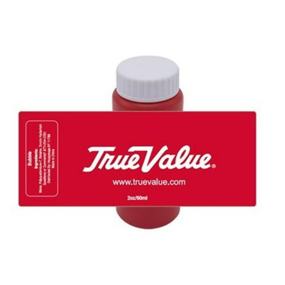 One Source Industries  True Value Red Bottle Bubbles with Red Label, White Logo & URL, Pack of 25