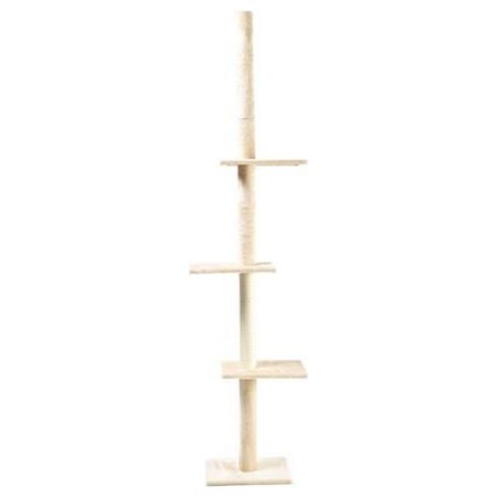 One Source Int Cat Craft 4-Level Adjustable Floor to Ceiling Cat Tree with Sisal Post