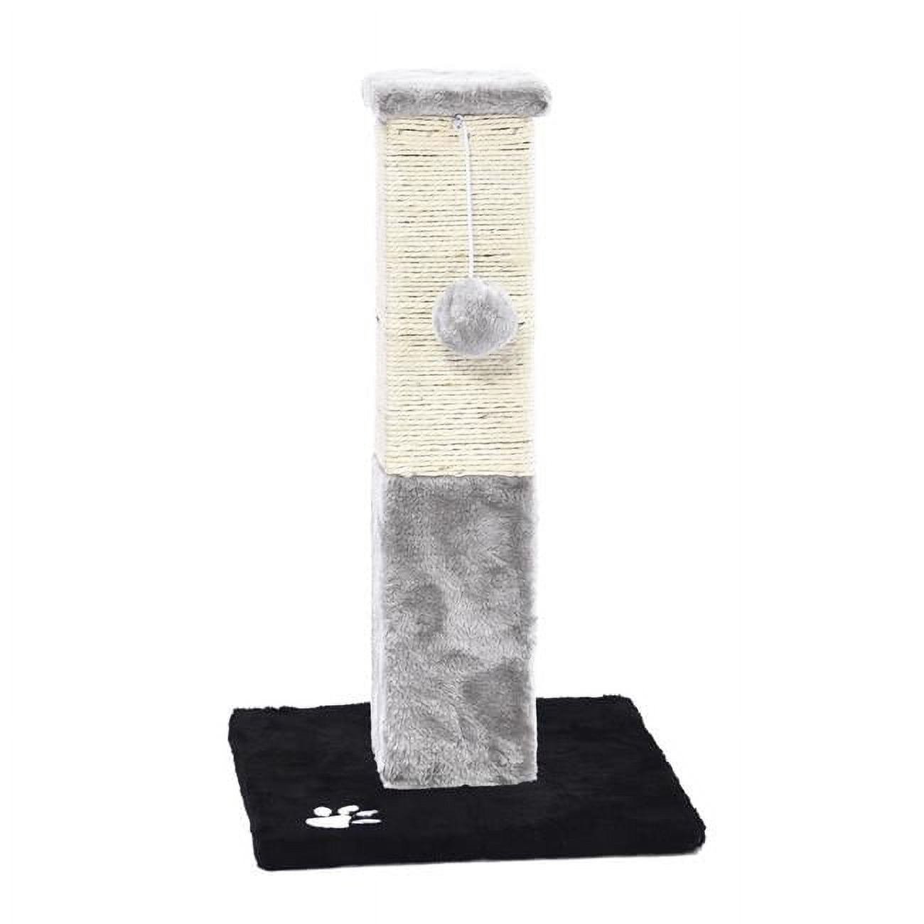 One Source Int Cat Craft Plush & Sisal Square Cat Scratching Post with ...