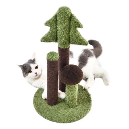 One Source International Cat Craft Sisal & Chenille Forest Pine and Mushroom Cat Scratching Post Set