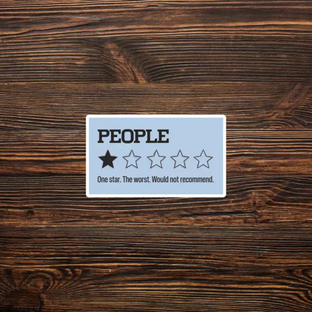 One Star Rating People Review Vinyl Decal Sticker Phone Decal Water ...