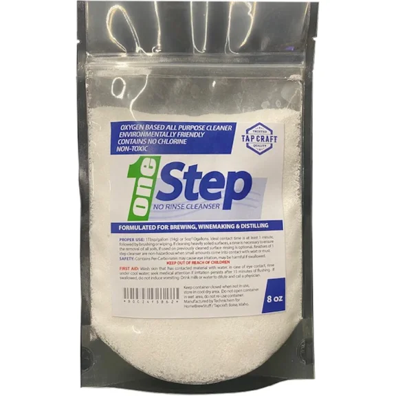 One Step 8Oz No Rinse Cleaner - For Home Brewing Beer And Wine Making
