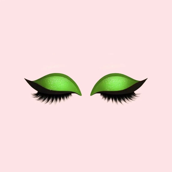 One-Step Eyeshadow - Green - Lazy Shadow EyéLásh Patch 2 in 1 3D Eyeshadow EyéLáshes Makeup Stickers Without Makeup Natural Reusable Colorful Eyelid Line Stencils Makeups Novice T, Makeup Organizers