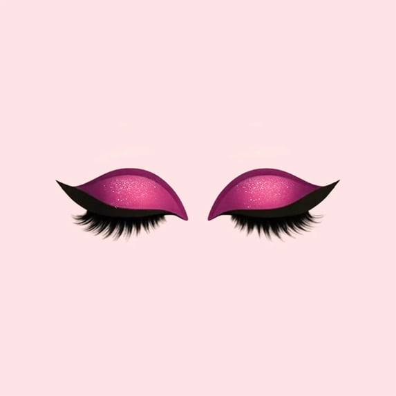 One-Step Eyeshadow - Pink - Lazy Shadow EyéLásh Patch 2 in 1 3D Eyeshadow EyéLáshes Makeup Stickers Without Makeup Natural Reusable Colorful Eyelid Line Stencils Makeups Novice T, Makeup Organizers