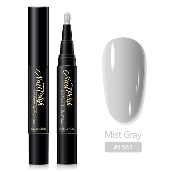 One-Step Gel Nail Polish Pen, Water Based Nail Art Polish, No UV Lamp Needed, Quick Dry Nail Pens, DIY Nail Paint Marker with Brush Tip for Home Manicure Nail Design