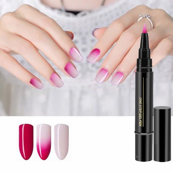 One-Step Gel Polish, #23 - 24 Colors Quick Gel Nail Polish Pen Set, Convenient All-In-One Manicure Pens 5Ml, Nail Pen Easter Mother'S Day Jia Pian