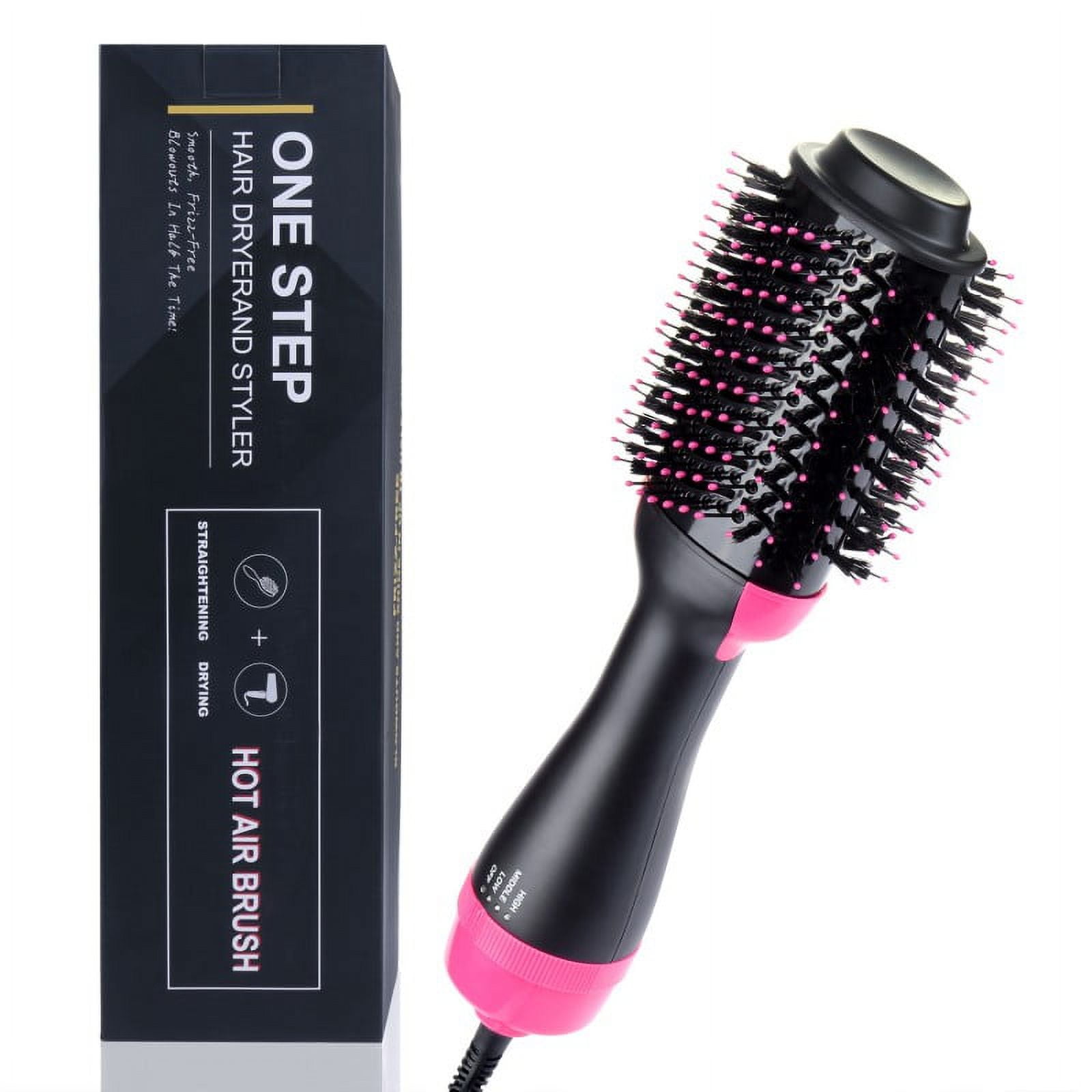 One Step Hot Air Brush, 3-in-1 Hair Dryer Brush & Styler & Volumizer  Multi-functional Straightening & All Type Hair