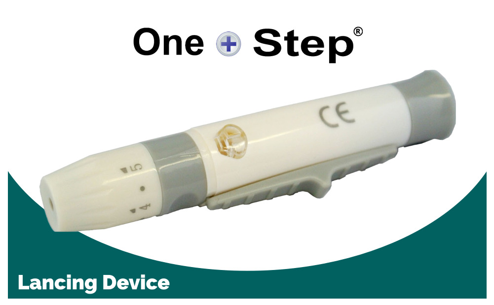 One Step Lancing Device Pen, 5 Depth Settings, Suitable for most Twist