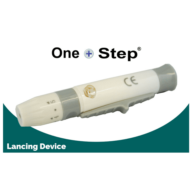 One Step Lancing Device Pen, 5 Depth Settings, Suitable for most Twist