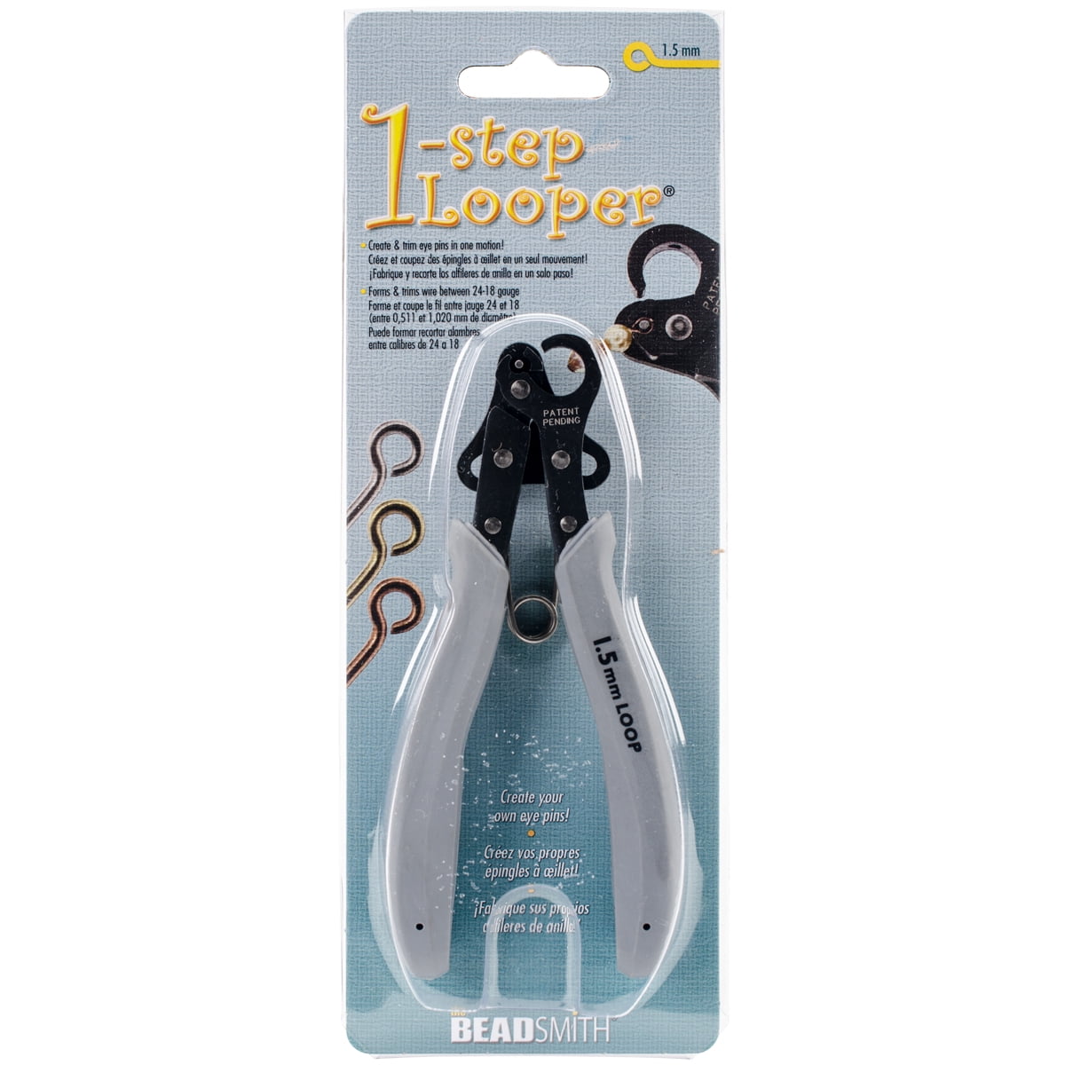 The Beadsmith 1-step Looper Pliers, 2.25mm, 24-18g Craft Wire, Instantly  Create Consistent Loops for Rosaries, Earrings, Bracelets, 