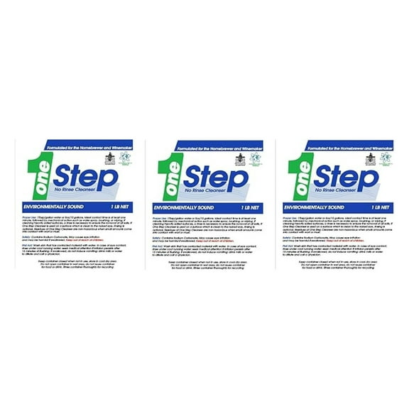 One Step No Rinse Cleaner - 1 Lb (3 Pack) - Resealable Bags - All Purpose Cleaning Solution - Household, Kitchen, Floor, Bathroom - Non-Toxic Formula