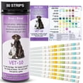 thumbnail image 1 of One Step Pet Urine Test Strips, 50 x 10 Parameter Tests, Dogs Cats Rapid UTI Infection Aid + More, 1 of 9