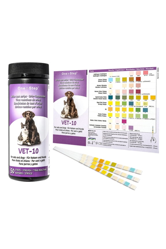 Pet Urine Testing Strips, 100 x Urinalysis Parameter Tests for Dogs, Cats & Animals, Pet Test Glucose Strips, Accurate Testing for Vets, Detects UTI, Bladder, Kidney, Liver, SG, pH
