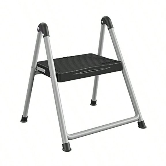 One Step Steel Resin Steps Step Stool without Handle Platinum/Black