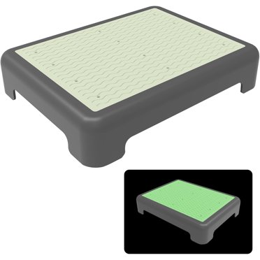 Glow-in-the-Dark Step Stool - 650LB Capacity Safety Stool For Seniors & Nighttime Bathroom Trips