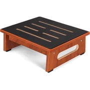 Step Stool, Bed Steps for High Beds for Adults with Non-Slip Rubber Stepping Surface and Handles, 450 LBS Capacity for Bedroom Kitchen Bathroom, or Bedside, Senior Support Brown