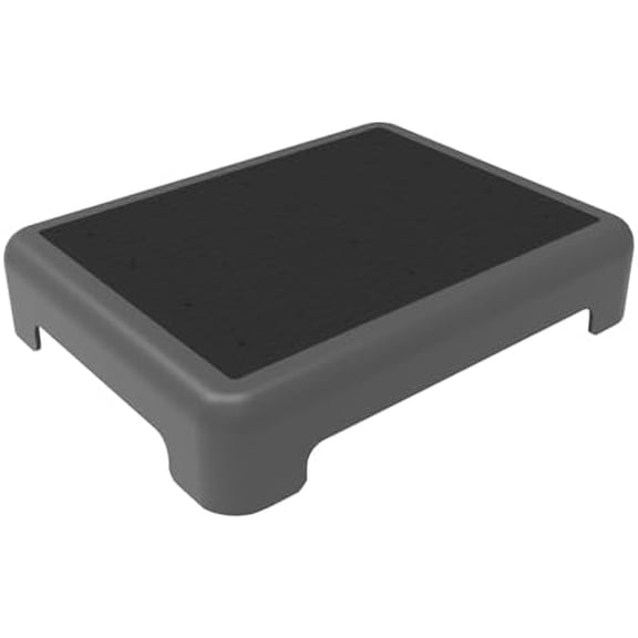 One Step Stool for Adults, Toddler Step Stools, 650 LBS Capacity Non-Slip Safety Step Platform for Elderly, Portable Stair Assist for Cars, Bedside, Kitchen, and Shower, Black Grey