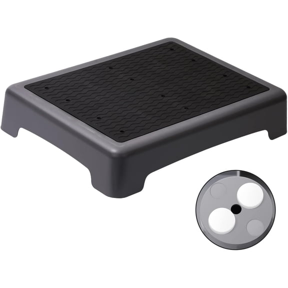 One Step Stool, Non-Slip Mobility Step Platform for Senior  Adults, Safety Step Platform for Stair, Car, Bed, Chair, Shower, Bathtub, Outdoor, 3.5 Inch High Rise Stairs 440 Lbs Capacity
